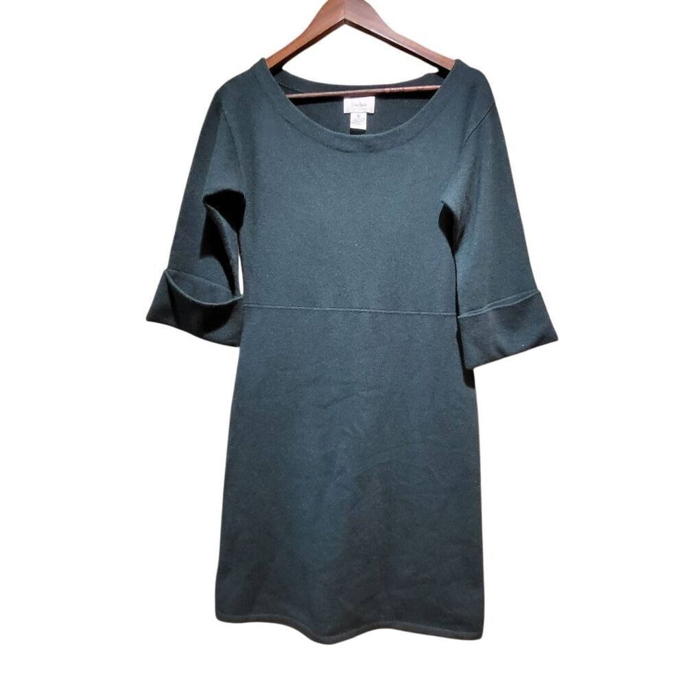 Vintage Neiman Marcus Dress Women's Small Green Cashmere Sweater Knit